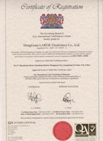 ISO9001认证证书 英文版